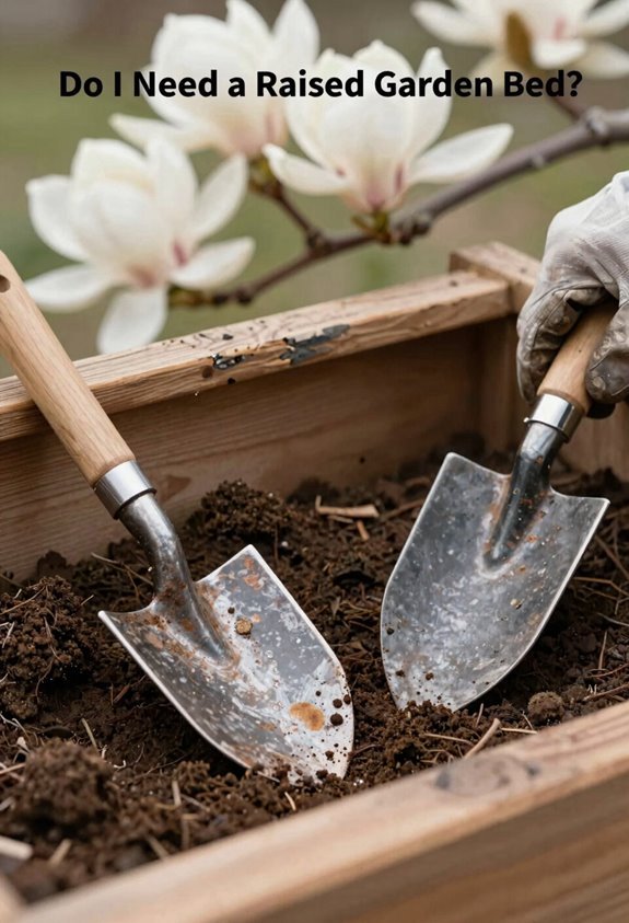 raised beds hinder long handled tool efficiency