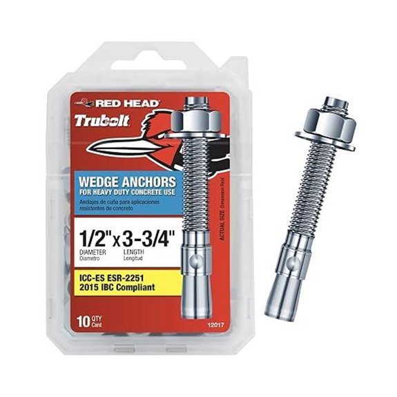 red head trubolt anchors 1 2 x 3 3 4