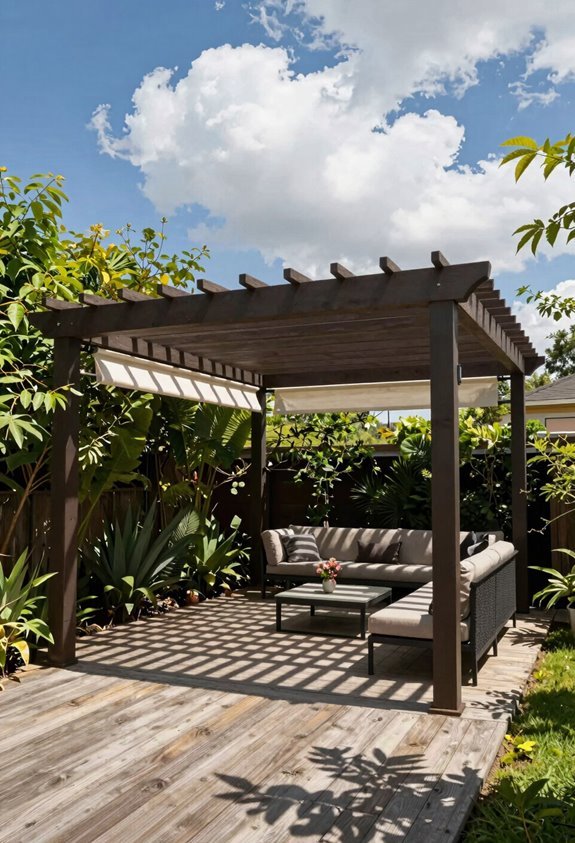 retrofitting shade for pergola