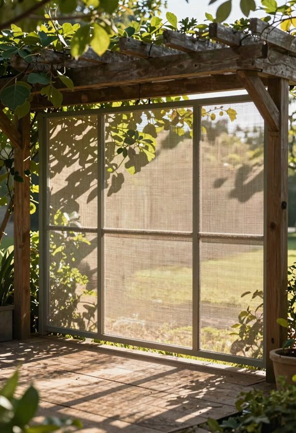 screened pergola with retractable mesh screens