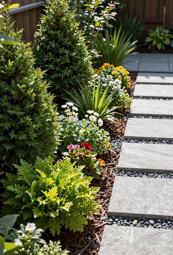 small yard plants vs hardscape budget balance