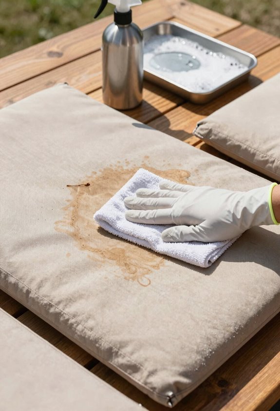 spot clean avoid foam seepage