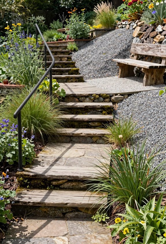stabilized sloped tread stair solution