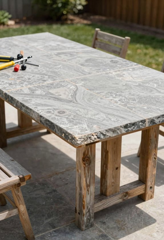 stone top patio table under 30