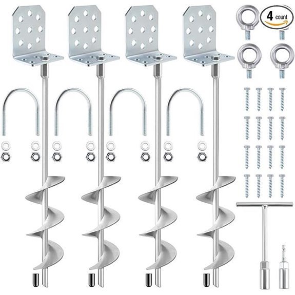swing set anchors 20 heavy duty spiral