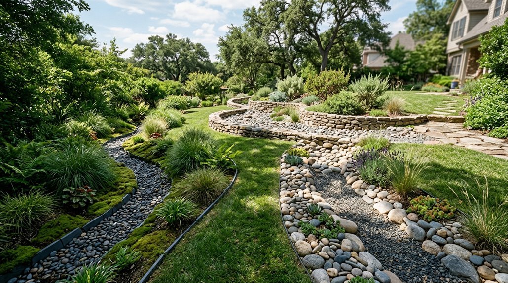 three dry river bed landscaping ideas