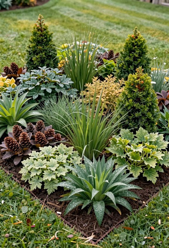 three point triangle planting framework