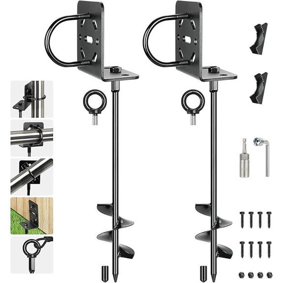 two pack 20 heavy duty ground anchors