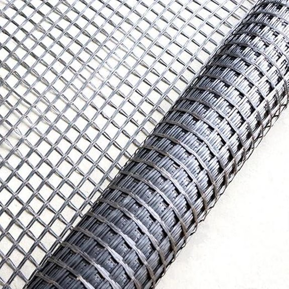 universal retaining wall geogrid roll