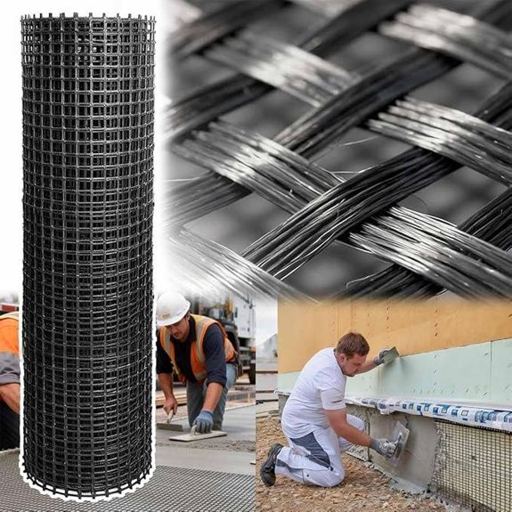 universal retaining wall geogrid roll