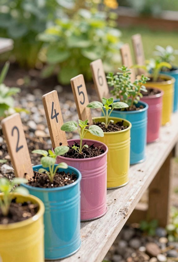 upcycled tin planter artwork