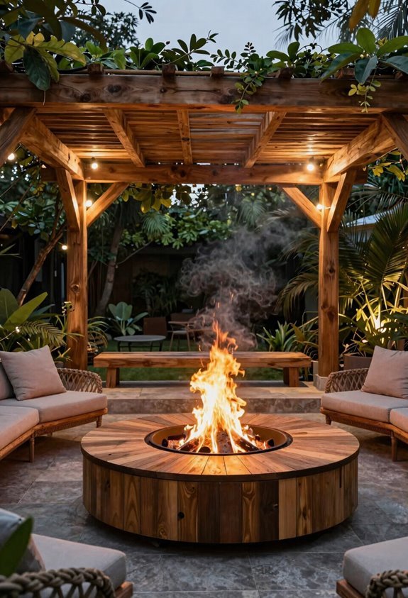 Can You Have a Fire Pit Under a Pergola? 5 ventilated pergola for smoke escape