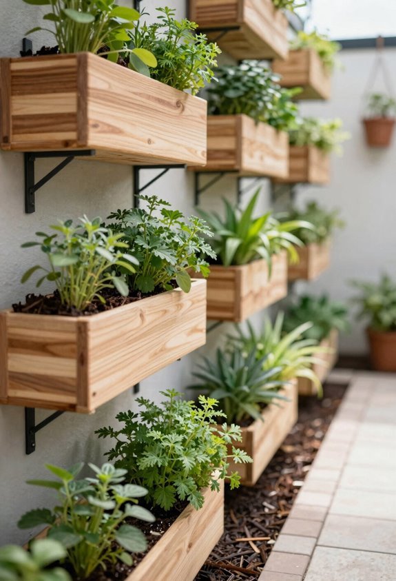 vertical garden layered harvest