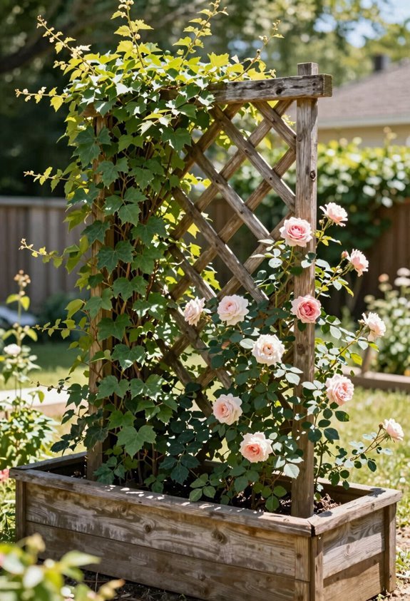 vine covered trellis privacy screen