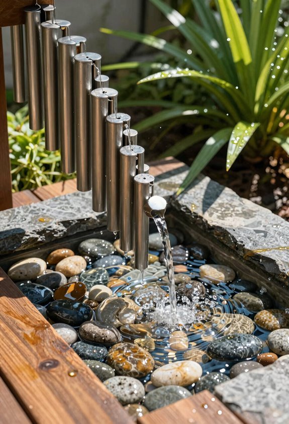 water chimes layered fountain harmony