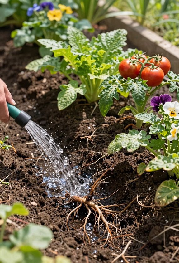 water deep into root zone