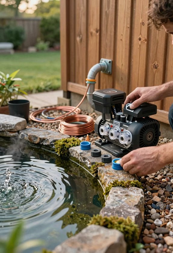 weatherproof outdoor electrical setup details