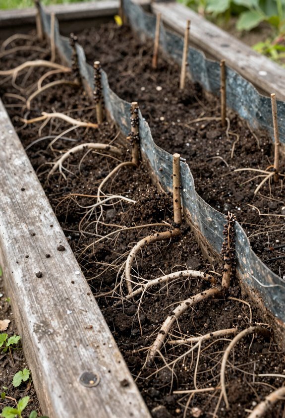weed barriers fail roots invade