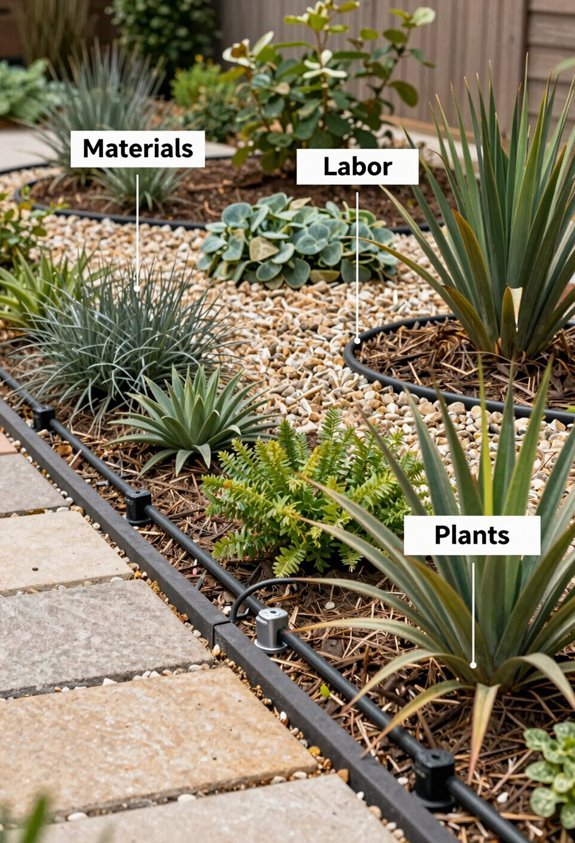 xeriscape cost drivers materials labor plants